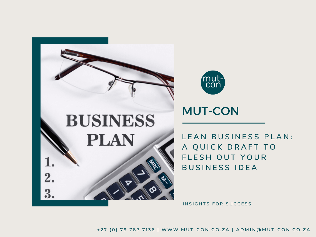 Lean Business Plan: A Quick Draft to Flesh Out Your Business Idea